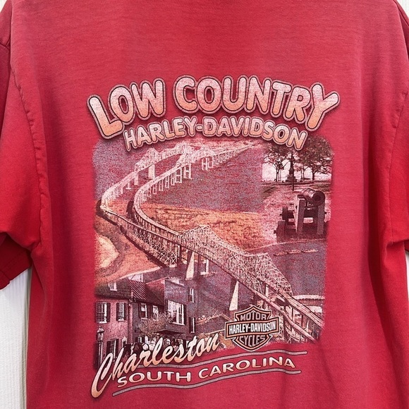 Harley Davidson - Low Country Charlestown South Carolina Faded Out T Shirt Large - Picture 13 of 13